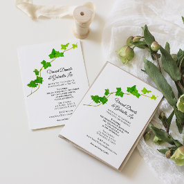 Green English Ivy Vine Wedding Einladung