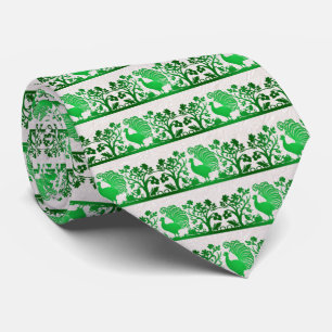 Green Erntedank Turkey Floral Neck Tie Krawatte