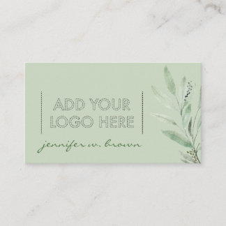 Green Essential Oils Add your custom logo floral Visitenkarte