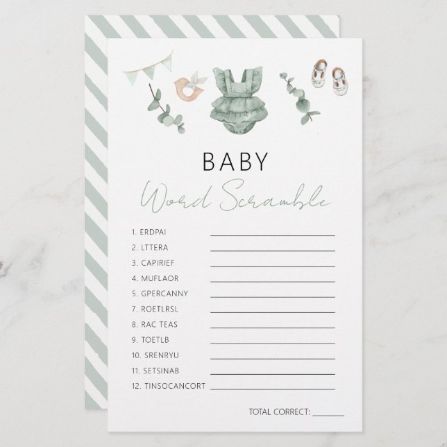 Green Eucalyptus Baby Girl Showroom (Vorne/Hinten)