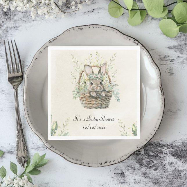 Green eucalyptus Bunny Baby Dusche Serviette (Von Creator hochgeladen)