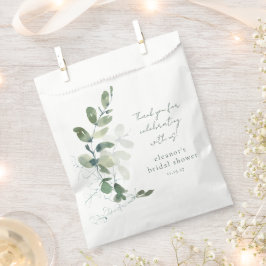 Green Eucalyptus Custom Brautparty Vielen Dank Geschenktütchen