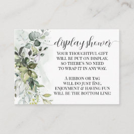 Green Eucalyptus Display No Wrapping Shower Begleitkarte