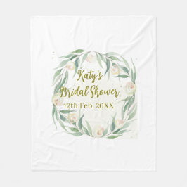 Green eucalyptus floral bridal shower name date go fleecedecke