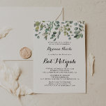 Green Eucalyptus Foliage Delight Bat Mitzvah Einladung<br><div class="desc">Diese grüne Eukalyptus-Blätter-Delight Fledermaus Mitzvah Einladung ist perfekt für eine moderne Fledermaus Mitzvah. Das Design zeichnet sich durch botanische Aquarellfarben,  handgezeichnet eleganten Eukalyptus,  inspirierend natürliche Schönheit.</div>