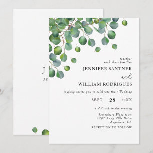 Green Eucalyptus Foliage Wedding Einladung