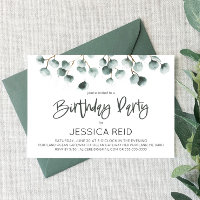 Green Eucalyptus Pflanzen Themed Birthday Party