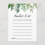 Green Eukalyptus Foliage Bucket List Cards Postkarte<br><div class="desc">Diese grünen Eukalyptusblätterkarten sind die perfekte Wahl für einen tropischen Hochzeitsempfang oder ein Brautparty. Das Design verfügt über handgemalte,  kunstvolle eukalyptus-grüne Blätter,  die zu feinen Bouquets zusammengesetzt sind,  um Ihre Veranstaltung zu verzieren. Das Schild der Schaufelliste wird separat verkauft.</div>