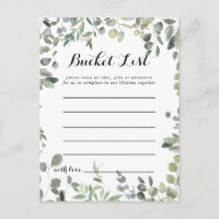 Green Eukalyptus Foliage Delight Bucket List Cards
