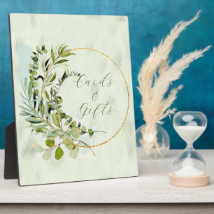 Green Eukalyptus Greenerity Gold Frame Fotoplatte