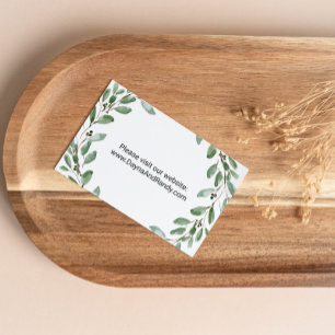 Green EukalyptusTropical Website Insert Card Visitenkarte