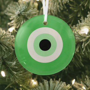 Green Evil Eye - Symbol für Gesundheit, Wohlstand Ornament Aus Glas