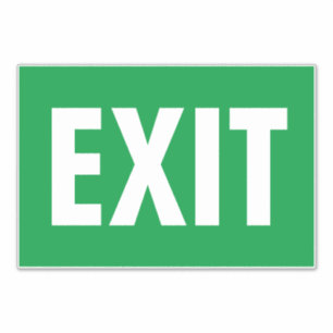 Green EXIT-Schild Vinyl-Aufkleber für Fluchtweg Aufkleber