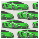 Green Exotic Car Fabric Stoff
