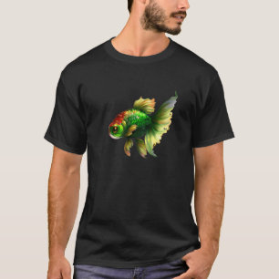 Green Extravagant Fantail Goldfish T-Shirt