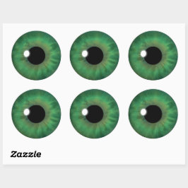 Green Eye Iris Coole Eyeball Custom Round Stickers