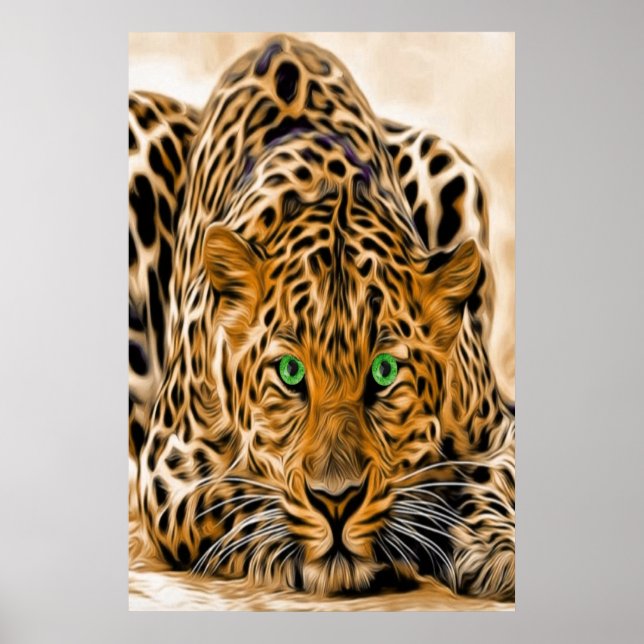 Green Eye Leopard Poster (Vorne)