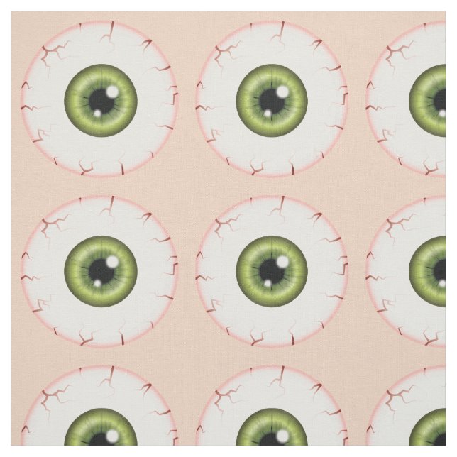 Green Eyeball Pattern Halloween Bloodshot Eyeball Stoff (Muster)