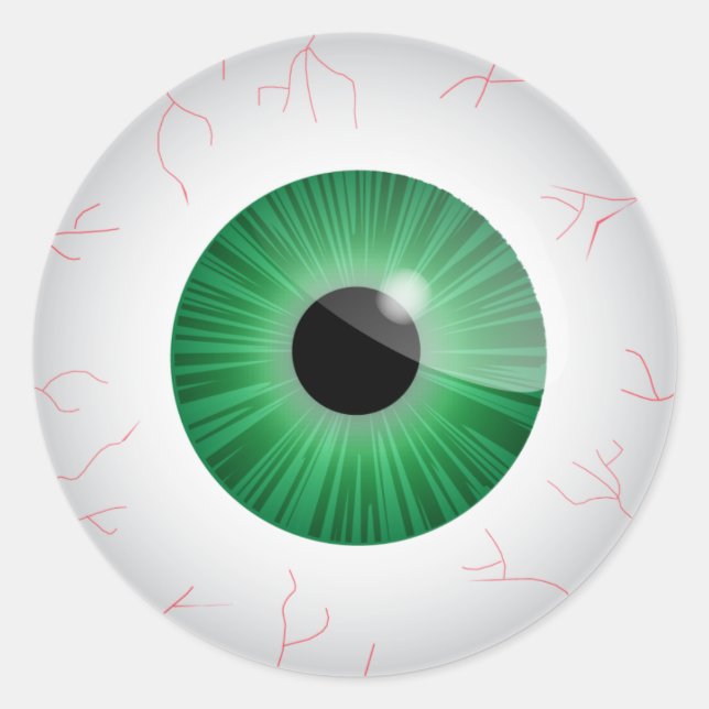 Green Eyeball Sticker (Vorderseite)