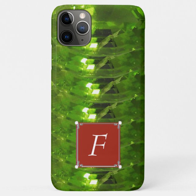 Green Faceted Gemstone Peridot iPhone Case (Rückseite)
