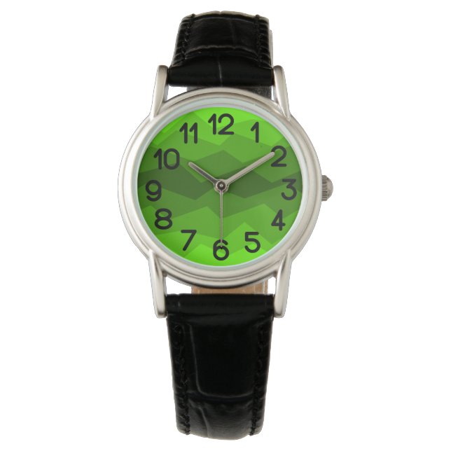 Green Fade Armbanduhr (Vorderseite)