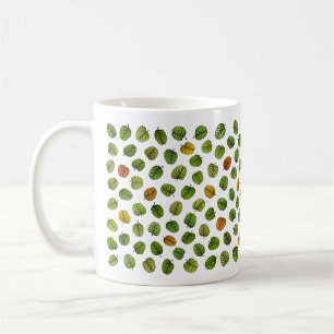Green Fagus Leaf Muster Kaffeetasse