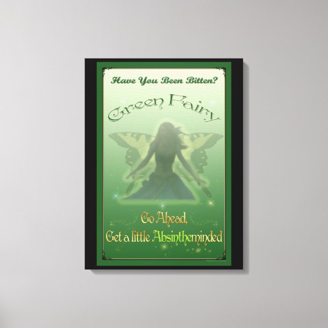 Green Fairy Absinthe Leinwand Wrapped Print (Vorderseite)