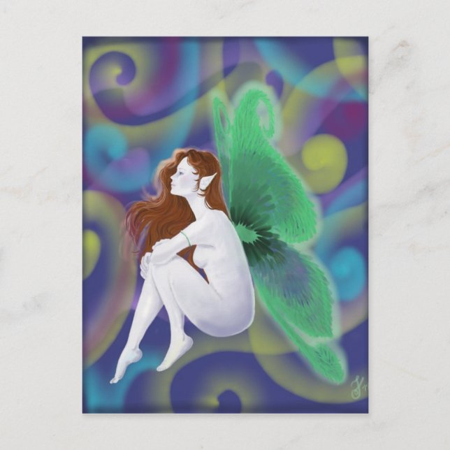 Green Fairy Postkarte (Vorderseite)
