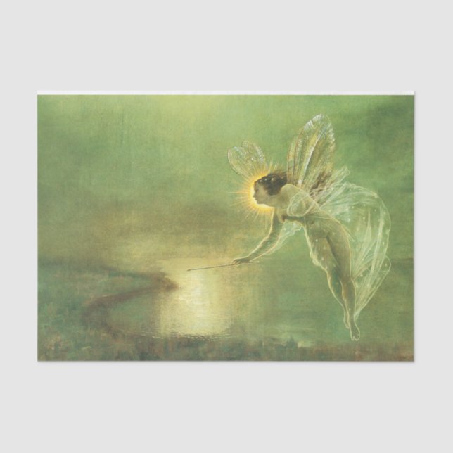 Green Fairy Princess Art Deco Seidenpapier (Vorderseite)