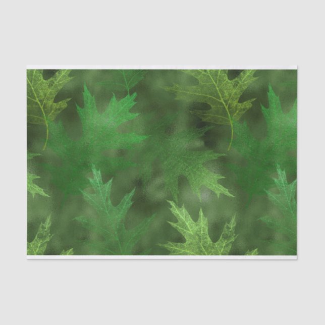 GREEN FALL AUTUMN LEAVES SEIDENPAPIER (Vorderseite)
