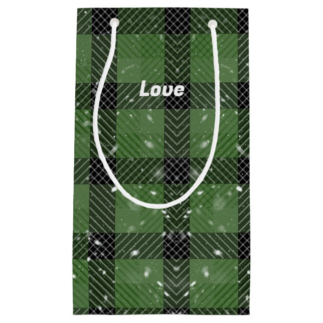 Green family christmas wallpaper kleine geschenktüte (Vorderseite)