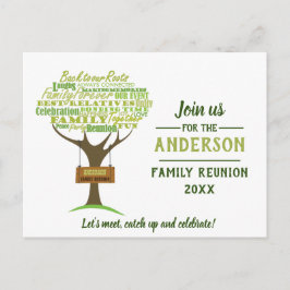 Green Family Wiedersehen Save the Date Postkarte