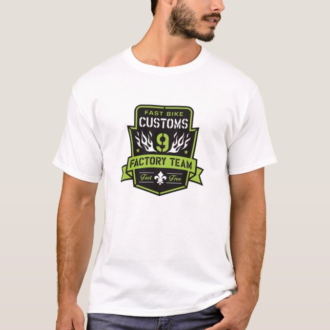 Green Fast Bike Customs Factory T-Shirt (Vorderseite)