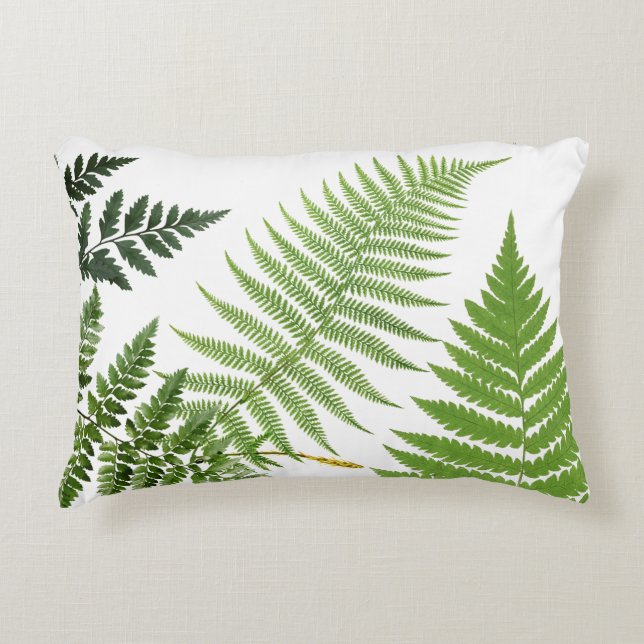 Green Fern Accent Pillow Dekokissen (Vorderseite)