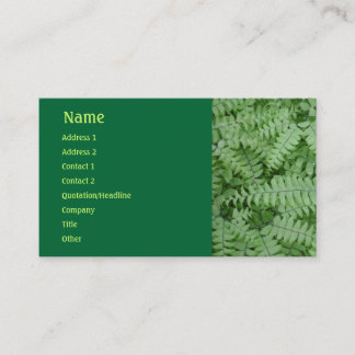 Green Fern Business Card Visitenkarte