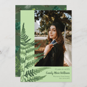 Green Fern Elegante Pflanze Abschluss Ankündigung