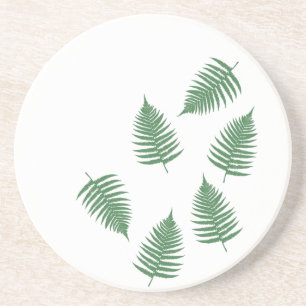 Green Fern Lucky Sandstone Untersetzer