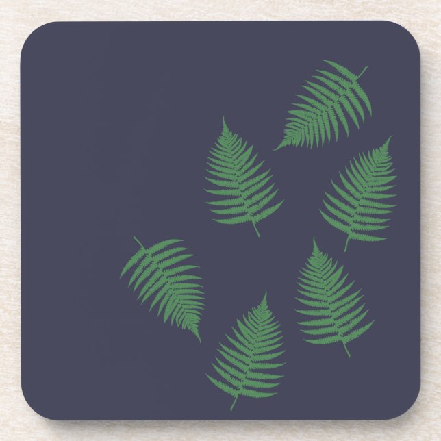 Green Fern Lucky Set der Untersetzer (Vorderseite)