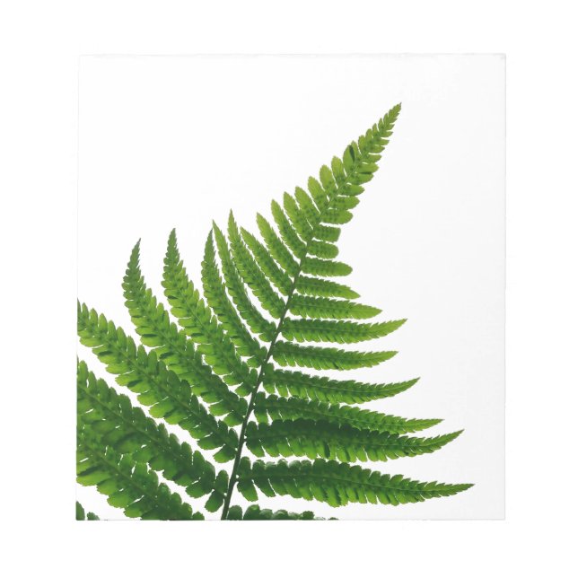Green Fern Print Woodlands Leaf Notizblock (Vorderseite)