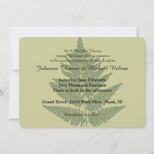 Green Fern Wedding Einladung