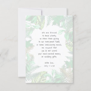 Green Ferns Custom Wunschkarten Einladung