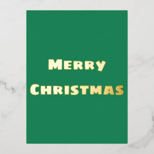 Green Festival frohe Weihnachten Folien Feiertagspostkarte