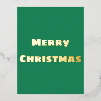 Green Festival frohe Weihnachten Folien Feiertagspostkarte
