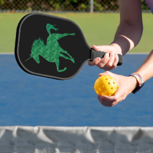 Green Fire Unicorn Pickleball Schläger