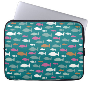Green Fish Shoal Laptopschutzhülle