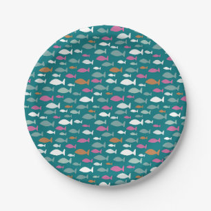Green Fish Shoal Pappteller
