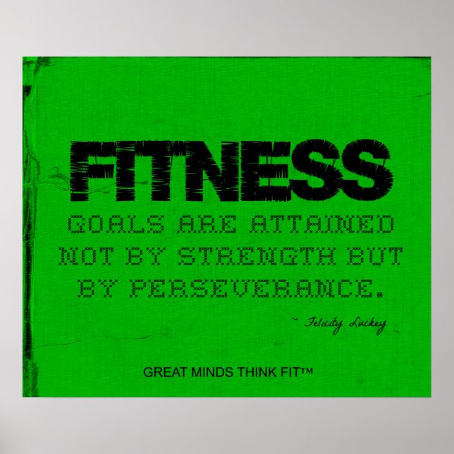 Green Fitness Poster - Motivation! (Vorne)