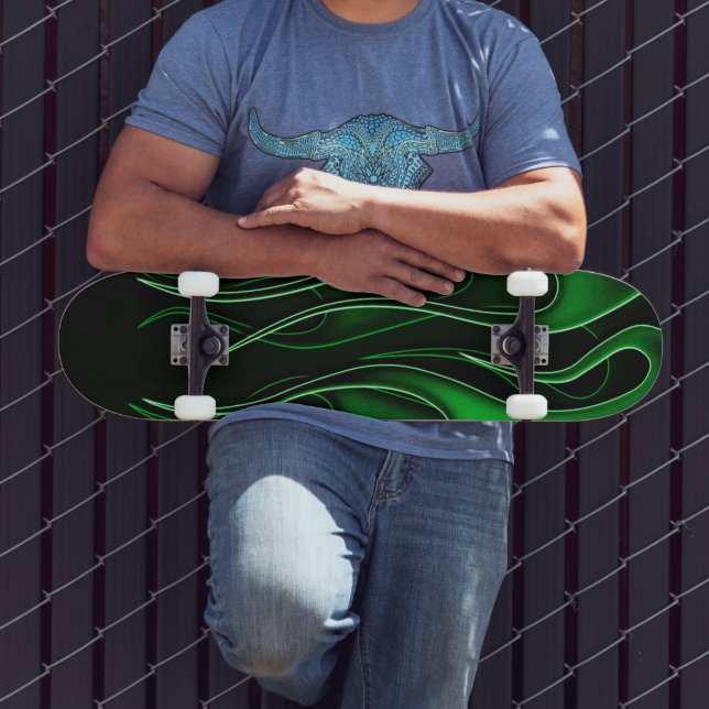 Green Flames Skateboard (Außenbereich 3)