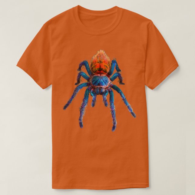 Green Flasche Blue Tarantula T-Shirt (Design vorne)