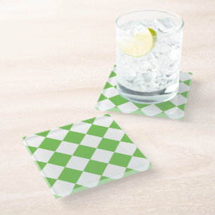 Green-Flash-Diamant-Muster Glasuntersetzer